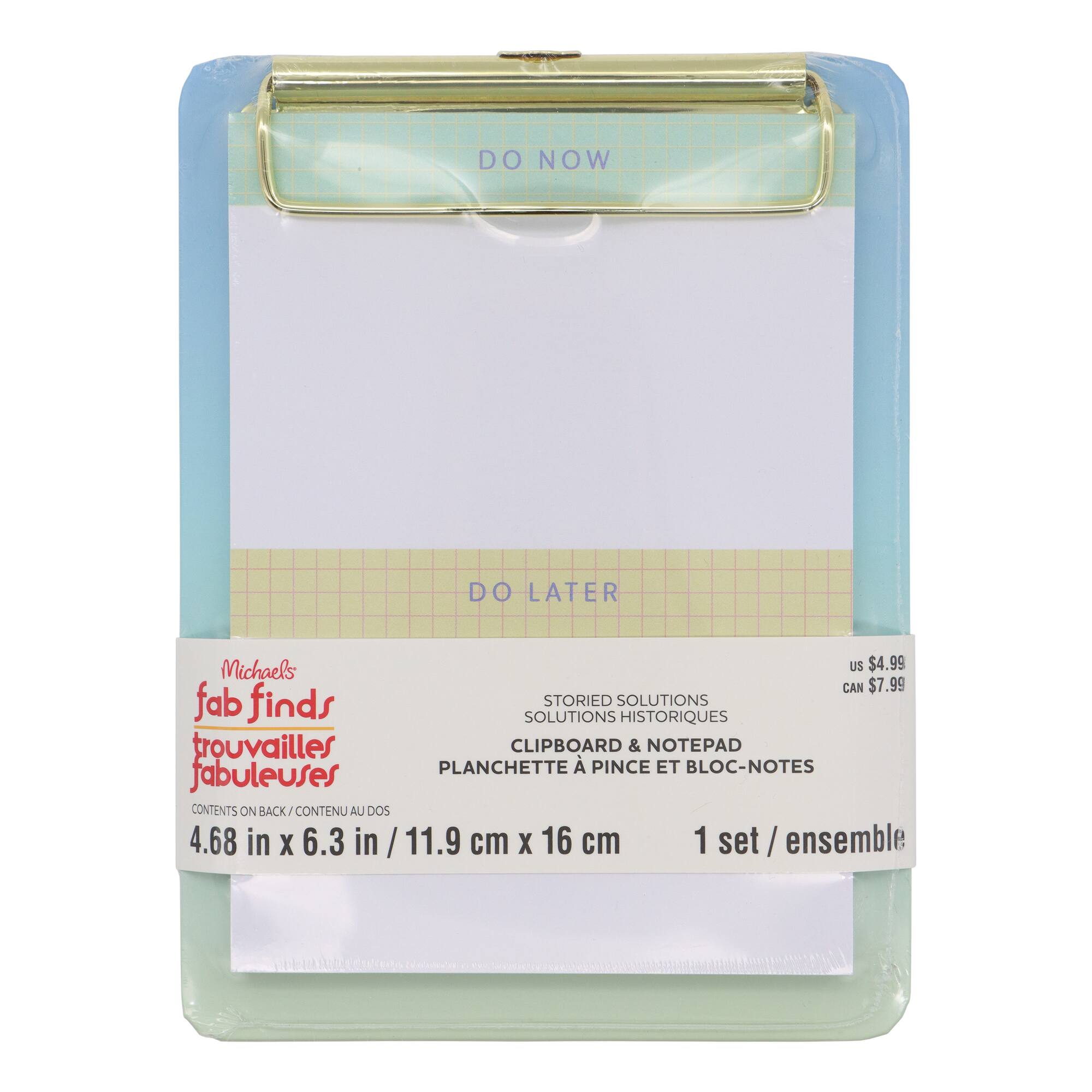 Assorted Clipboard & Notepad Set by Fab Finds, 1pc.